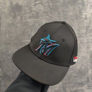 Florida Marlins Baseball Hat Cap Snapback Adjustable Black Blue Sports